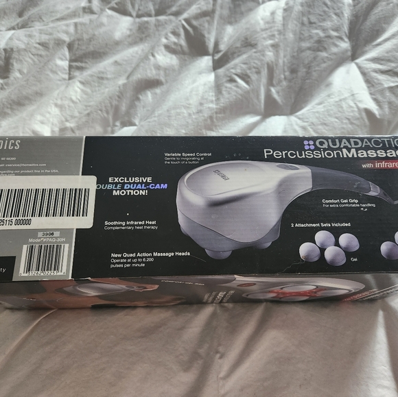Homedics Therapist Select Quadaction Percussion Massager w/Infrared Heat. - Picture 3 of 4